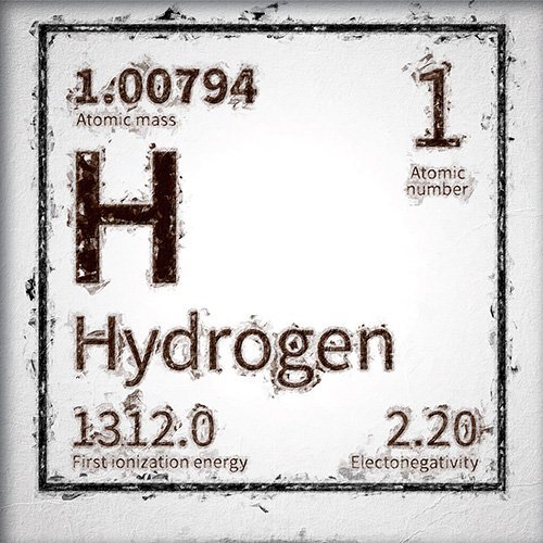 Pintura del elemento quimico hidrogeno