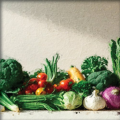 Verduras en un pared