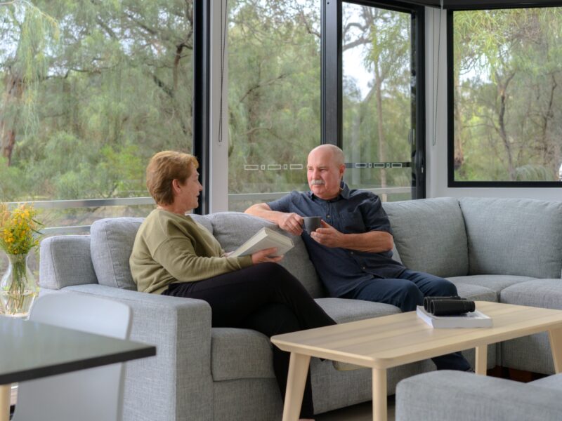 Conversation on the couch