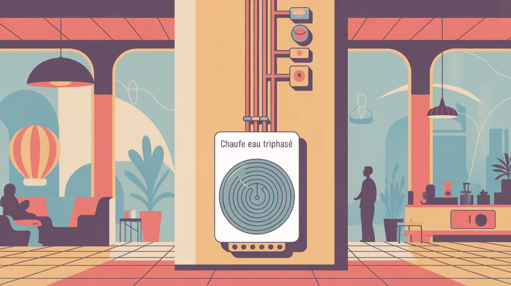 chauffe eau triphasé dans un intérieur moderne