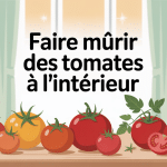 Faire murir des tomates à l'intérieur, illustration ambiance chaleureuse