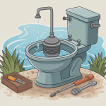 illustration mécanisme chasse d'eau ancien modèle réparation