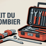 illustration moderne du kit du plombier