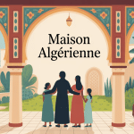 maison algerienne illustration globale moderne et traditionnelle