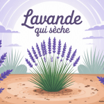 Illustration lavande qui sèche causes et diagnostic jardin