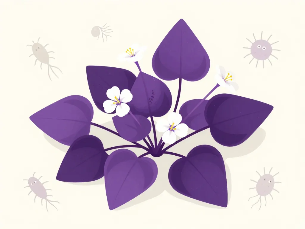oxalis regnellii triangularis feuilles violettes détails choix plante