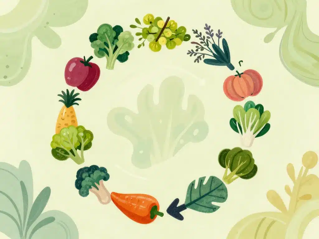 illustration associations rotations cultures plan de potager permaculture