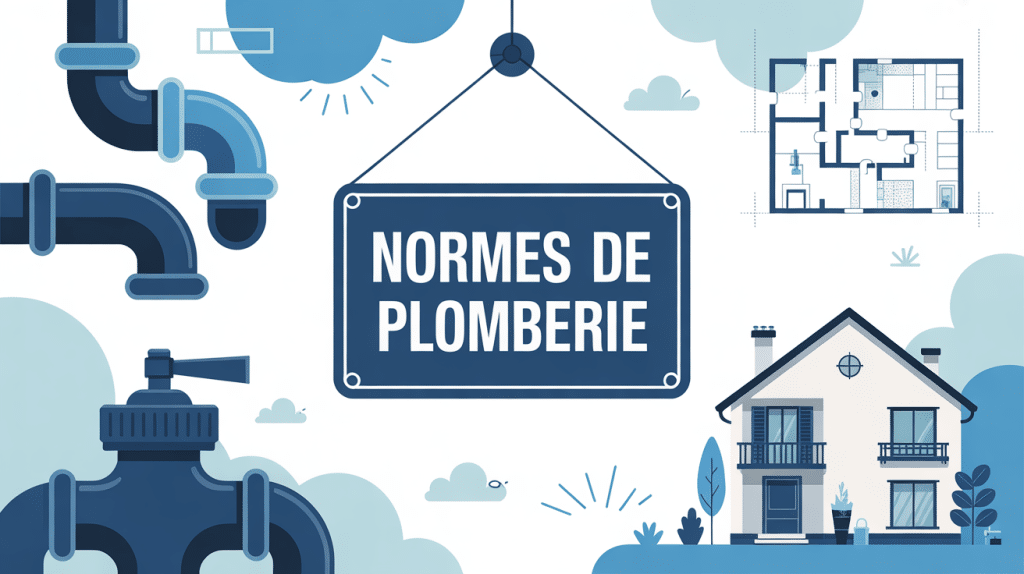 plomberie norme illustration éléments tuyaux plan logement