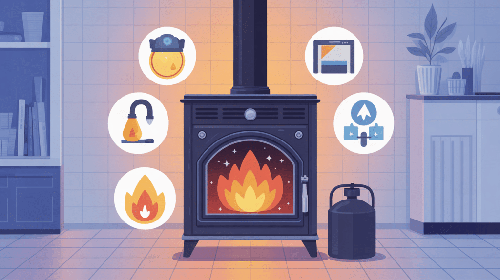 illustration poêle à pétrole erreur entretien sécurité air