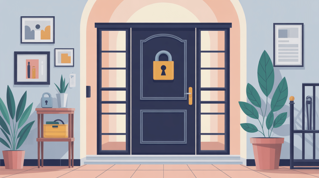 illustration sécurité prix de changement de serrure moderne