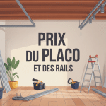 illustration rénovation intérieure prix placo et rail