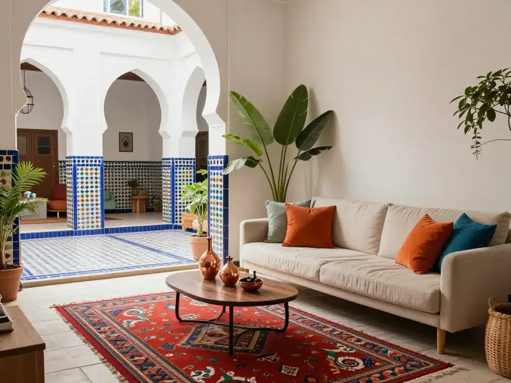 interieur maison algerienne melange traditionnel moderne