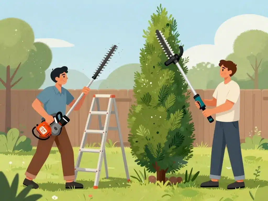 Comparaison avantages taille haie télescopique à batterie