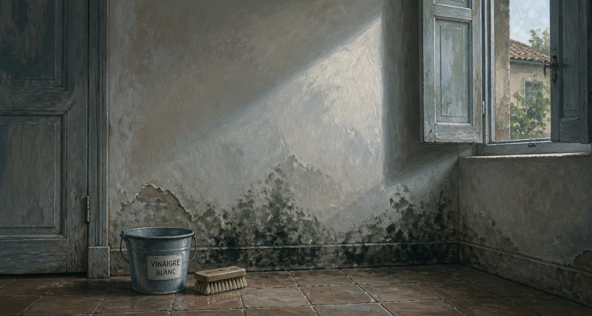 comment enlever l'humidité sur un mur avec vinaigre et brosse
