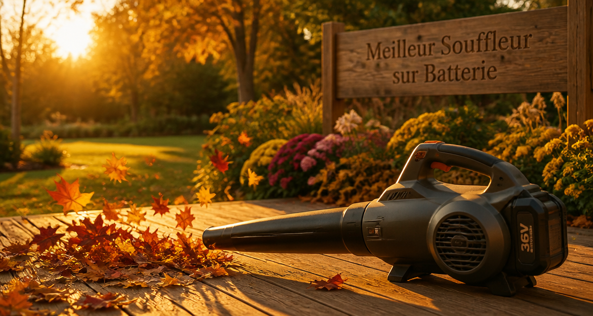 meilleur souffleur sur batterie terrasse feuilles mortes