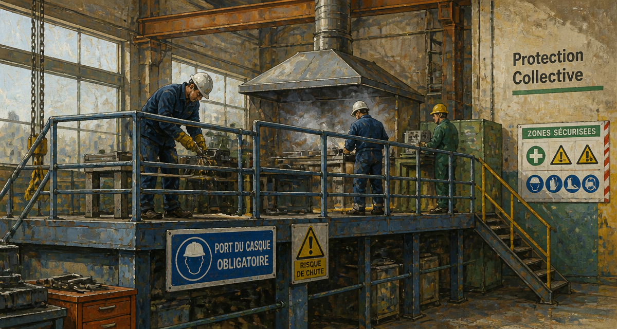 protection collective ouvriers chantier industriel