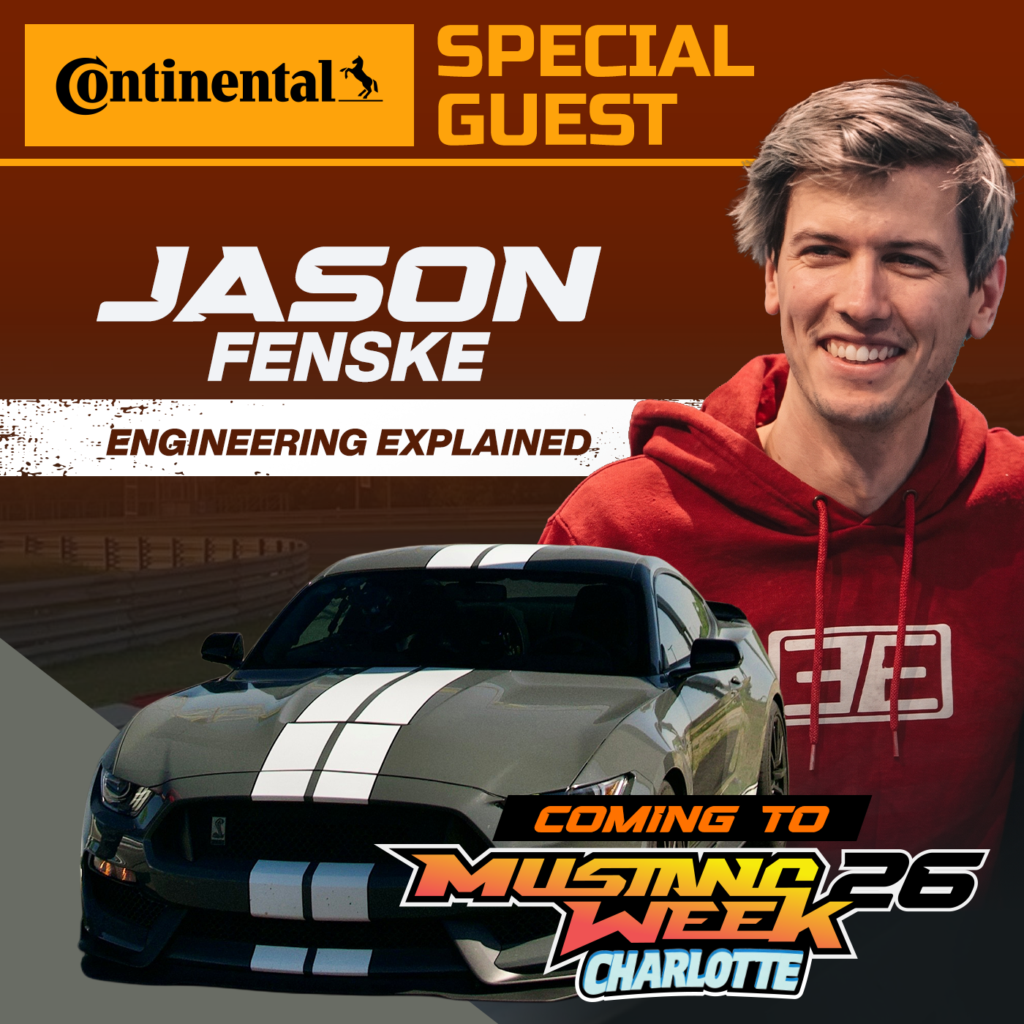 Jason Fenske at Mustang Week Charlotte 2026 with a Ford Mustang.