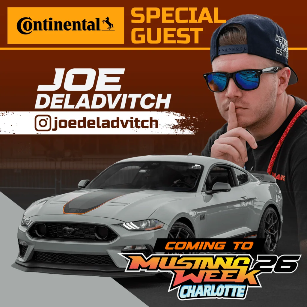 Joe Delavitch at Mustang Week Charlotte 2026 with a Ford Mustang.