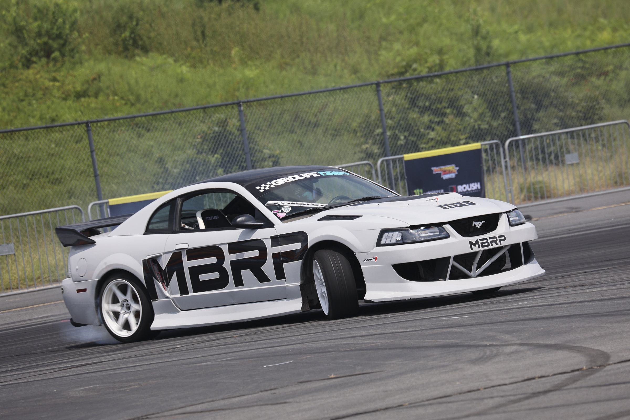 High-performance Mustang drift car during Mustang Week event in Charlotte 2026.