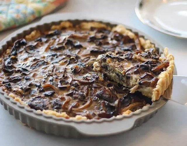 קיש פטריות וגבינה