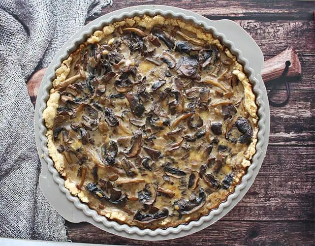 קיש פטריות וגבינה