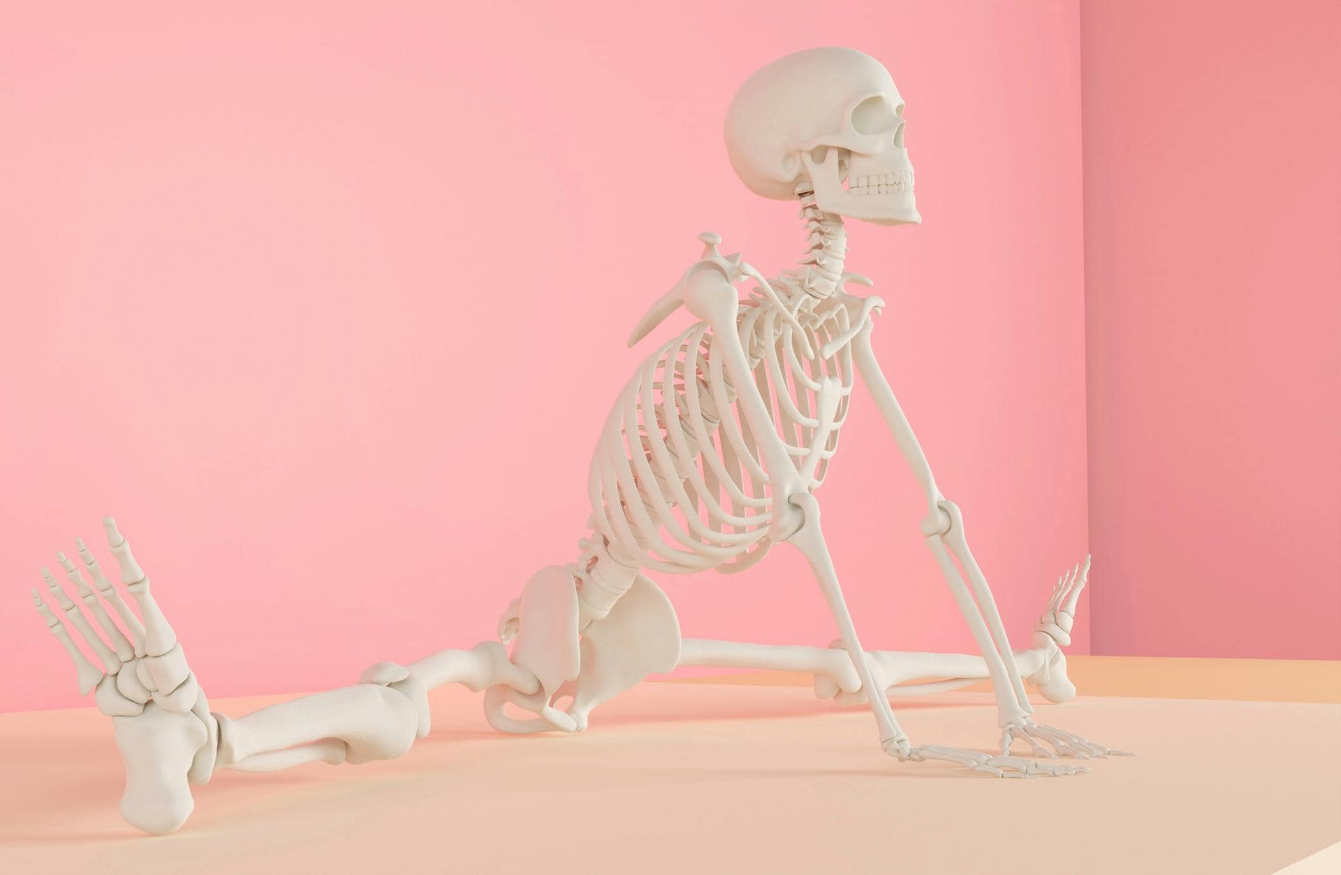 an image of a skeleton doing a split