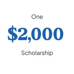 Scholarship award of $2,000 for college students from Meridian Trust Federal Credit Union.