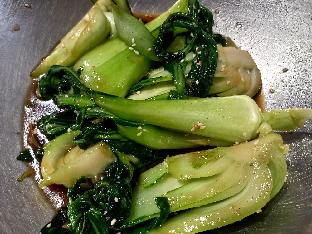 Cooked bok choi