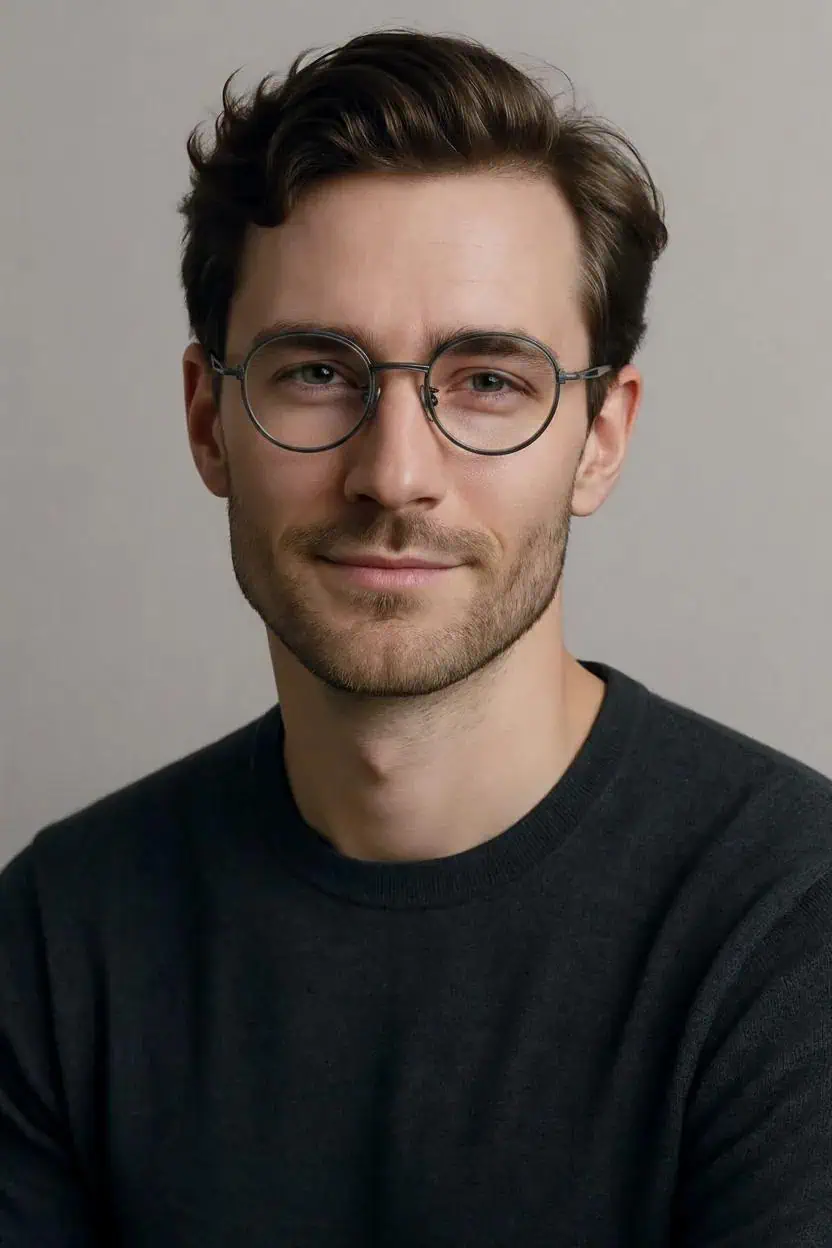 Optometrist with glasses at MySpec Haymarket clinic.