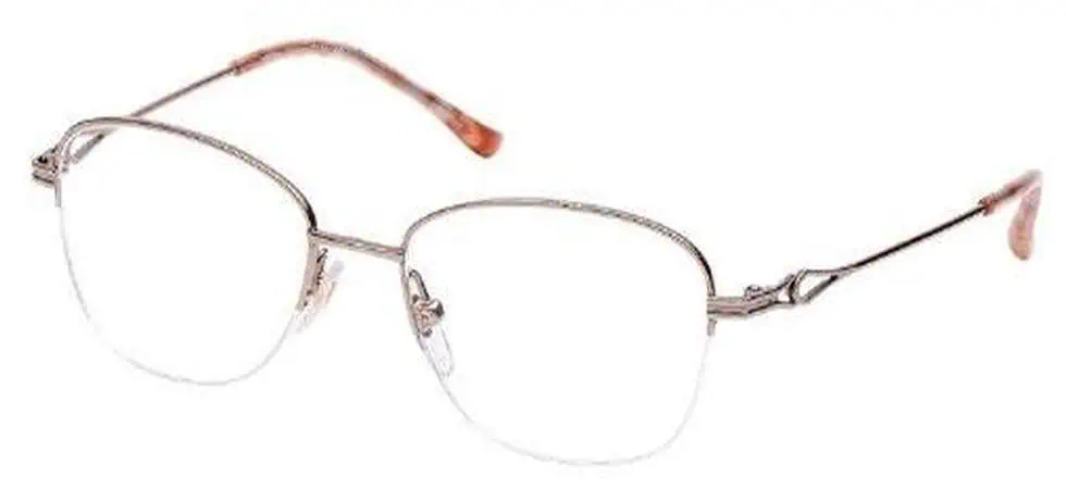 Stylish metal eyeglasses with clear lenses for optimal vision correction.