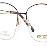 Stylish Seiko titanium eyeglasses with lightweight frame for comfort and durability.