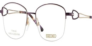Stylish Seiko titanium eyeglasses with lightweight frame for comfort and durability.