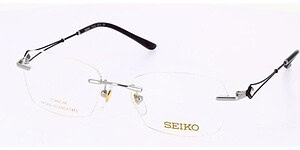 Seiko rimless glasses for clear vision and style.