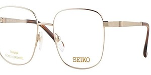 Stylish titanium Seiko eyeglasses with clear lenses, perfect for vision correction and fashion.