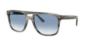 Modern grey sunglasses with blue tinted lenses, perfect for UV protection.