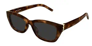 Stylish tortoiseshell sunglasses with dark lenses for UV protection.