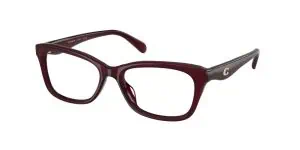 Eyeglasses with Burgundy Frame for Clear Vision and Style.