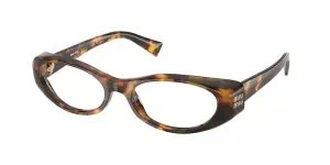 Eyeglasses with tortoiseshell frame for stylish vision correction.
