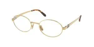 Gold eyeglasses with tortoiseshell accents, stylish and comfortable for everyday wear.