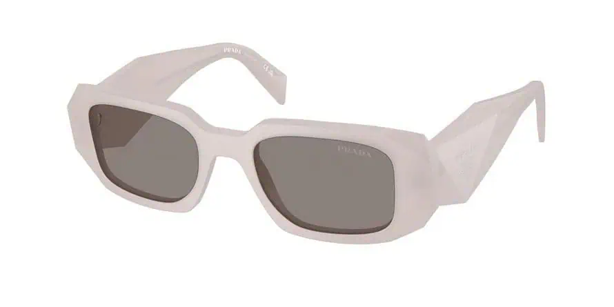 Sunglasses at MySpec Optometrist Haymarket Sunglasses with white frame and dark lenses for eye protection and style.