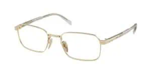 Gold rimless eyeglasses for vision correction and style.