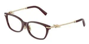 Elegant brown eyeglasses with gold accents, perfect for stylish vision correction.