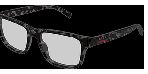 Elegant Gucci eyeglasses with tortoiseshell frame for stylish vision correction.