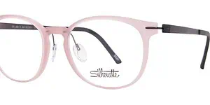 Pink eyeglasses with black temples for women at MySpec Optometrist Haymarket.