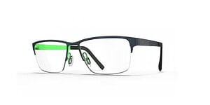 Sports glasses with black frame and green details, ideal for active eyewear needs.