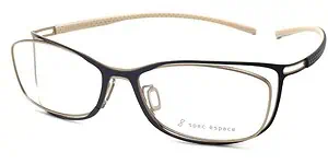 Black eyeglasses with sleek design for clear vision and style.