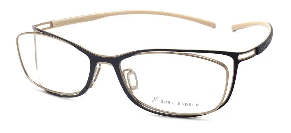 Black eyeglasses with sleek design for clear vision and style.