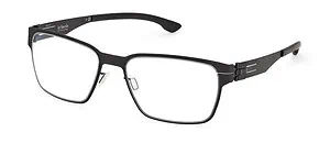 Black eyeglasses with rectangular lenses for clear vision and style.