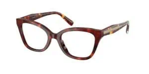 Eyeglasses with tortoiseshell frame for fashion and vision.