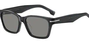 Stylish black sunglasses with polarized lenses, perfect for sun protection and fashion.